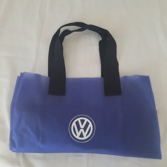 VW Blue Tote Bag Volkswagen Heavy Reusable Plastic Tote - Picture 13 of 15